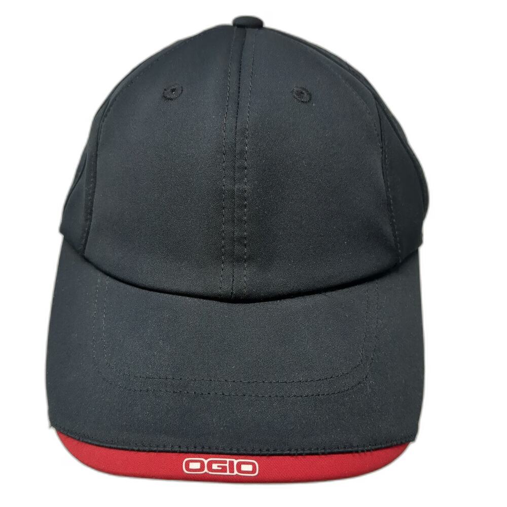 OGIO Baseball Cap Black One Size Polyester Slideback Hat Curved Brim Logo